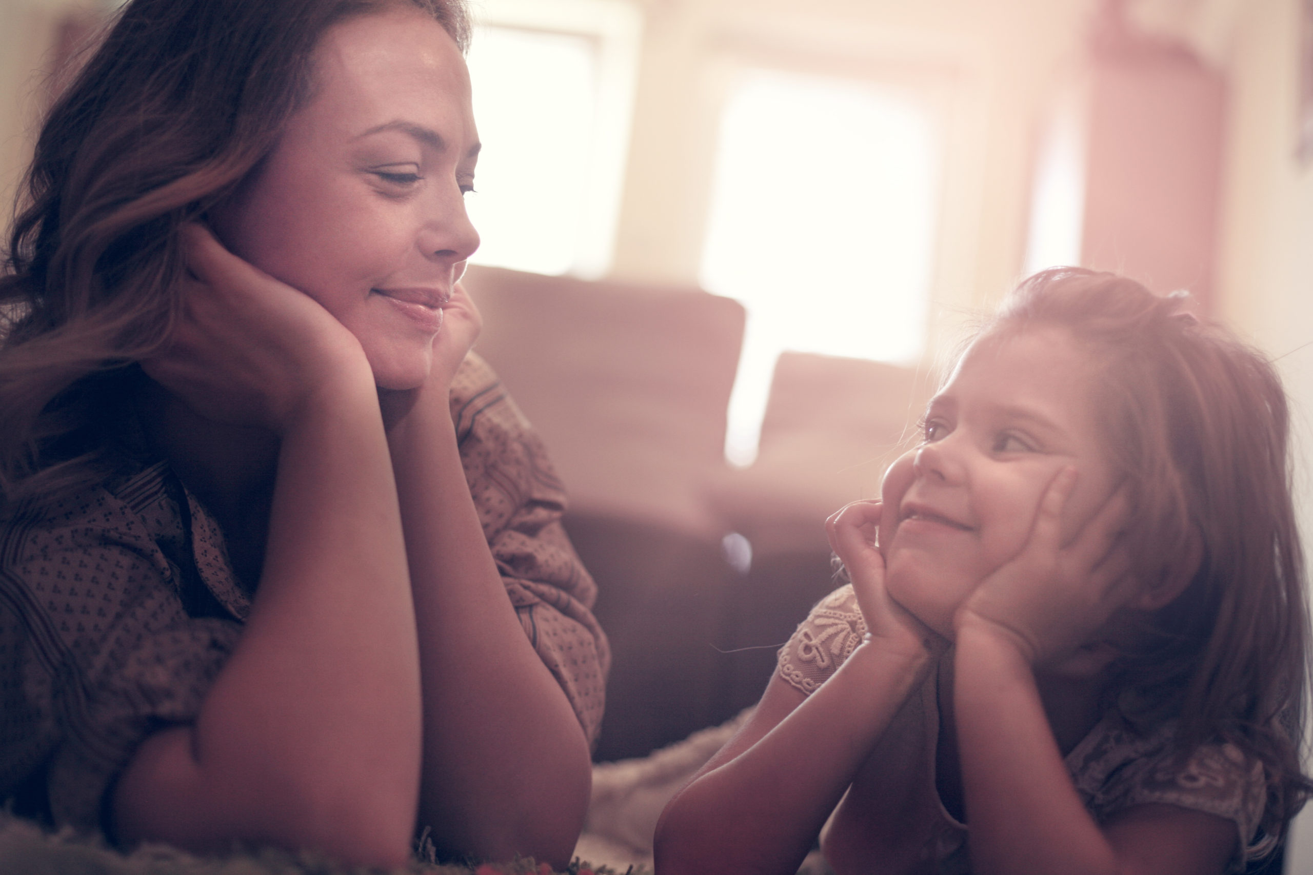 Mother and Daughter Connecting
