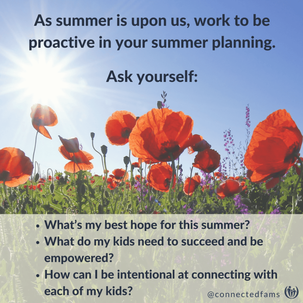 Proactive in summer planning