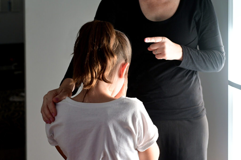 4 Ways to Deal with Your Child’s Violent Outbursts 2 Angry mother telling off daughter, fast-large-loud