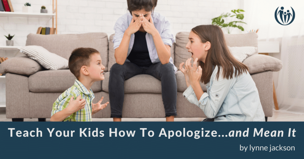 Teach kids to apologize