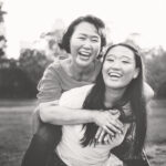 teen girl & her mom experiencing joy