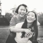 teen girl & her mom experiencing joy