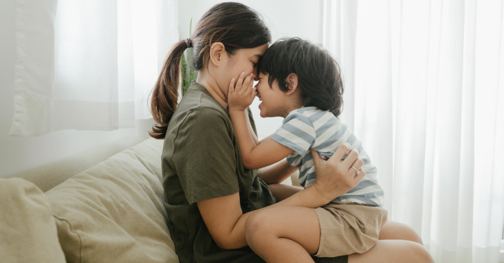 mom enjoying her child, believing the truth about herself and her son
