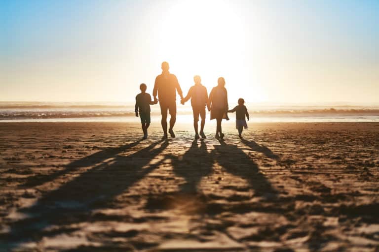 Free Resources 1 Family Holding Hands Beach Sunset