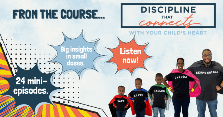 Connected Families' October Podcast Mission 8 podcast page evergreen superhero featured image